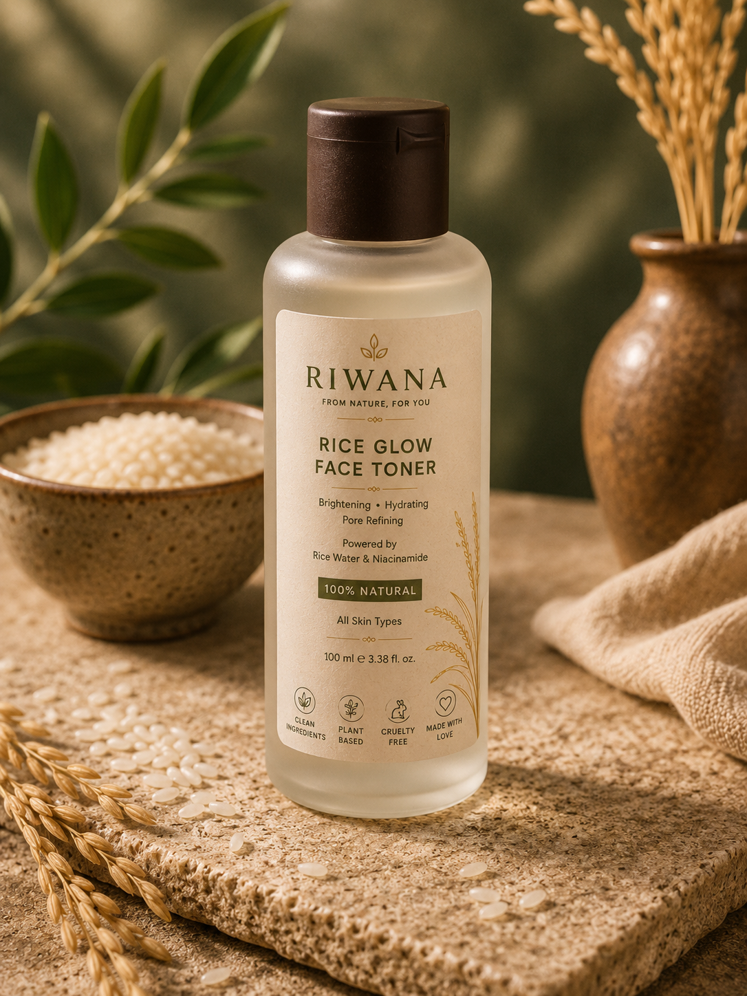 RIWANA Rice Glow Face Toner — bottle